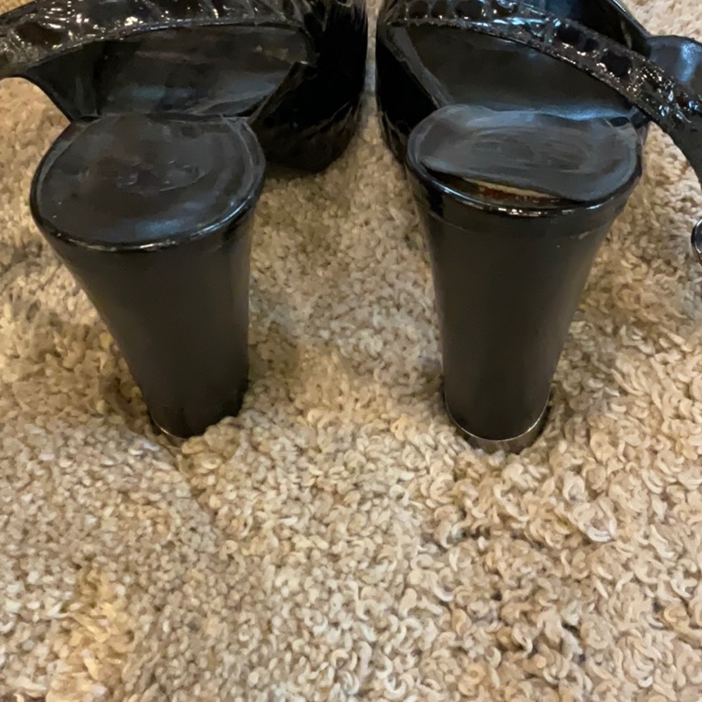 🌷TORY BURCH BLACK HEELS SIZE 8.5 - Picture 6 of 6